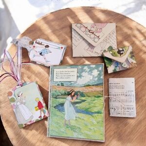 ​Vintage Storybook Junk Journal Folio  - Handmade Ephemera Kit